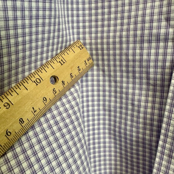 Brooks Brothers Regent Shirt Mens 15 1/5-34 Purple Plaid Button Down Non Iron - Picture 3 of 10